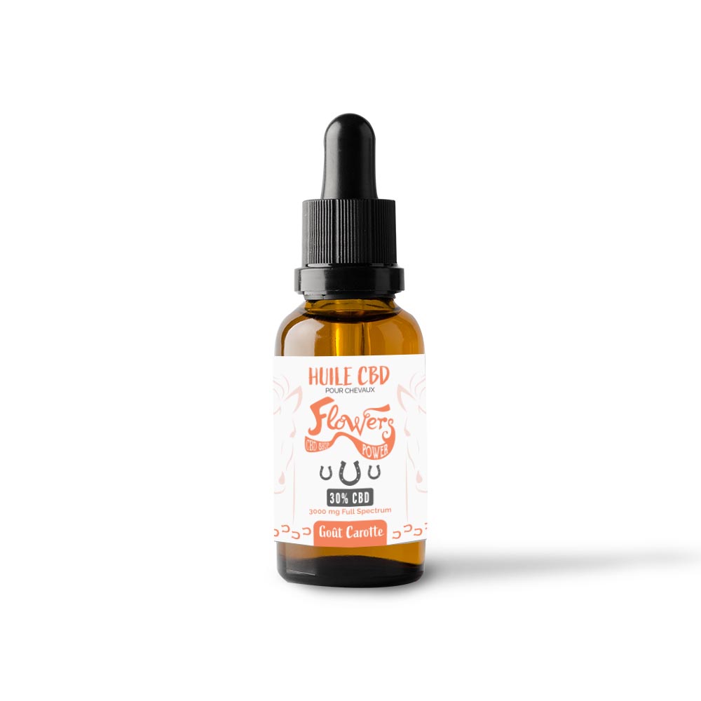 Huile CBD 30% pour Cheval - Saveur Carotte Huile CBD 30% pour Cheval - Saveur Carotte