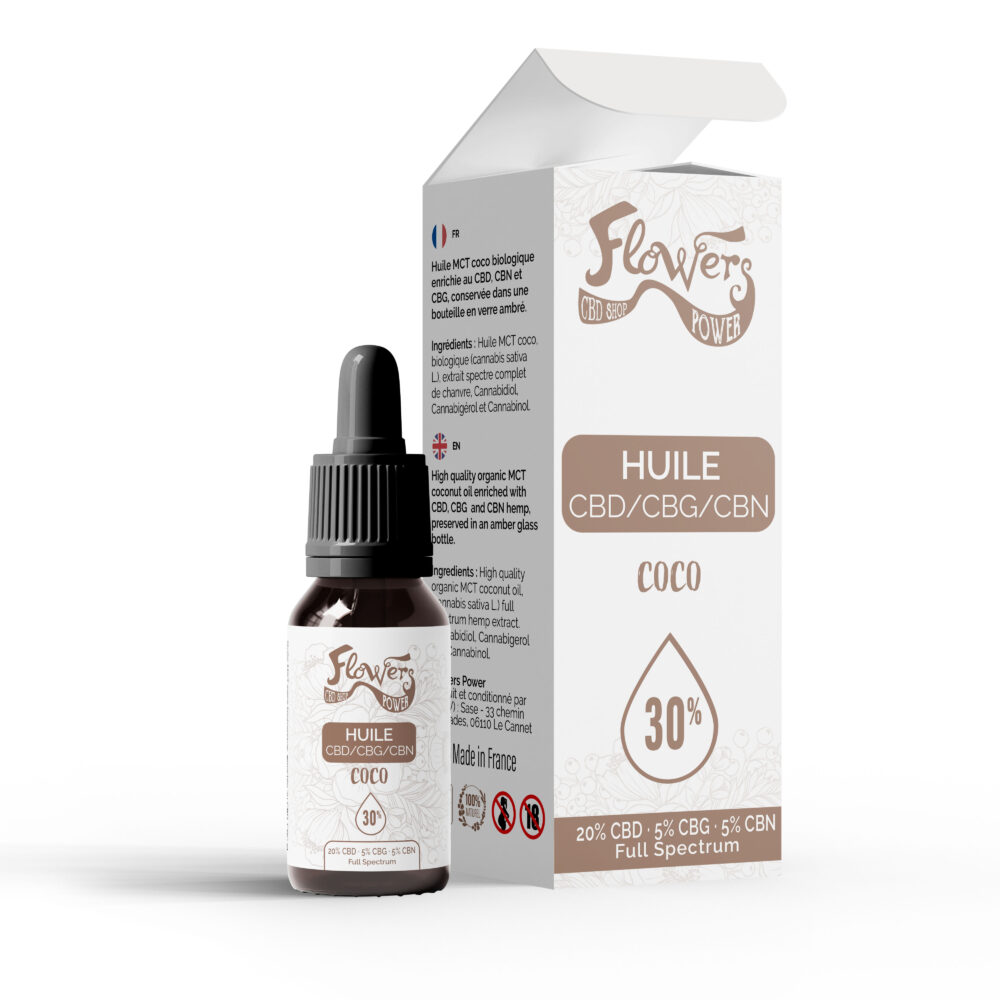 Huile CBD-CBG-CBN 30% Bio Coco