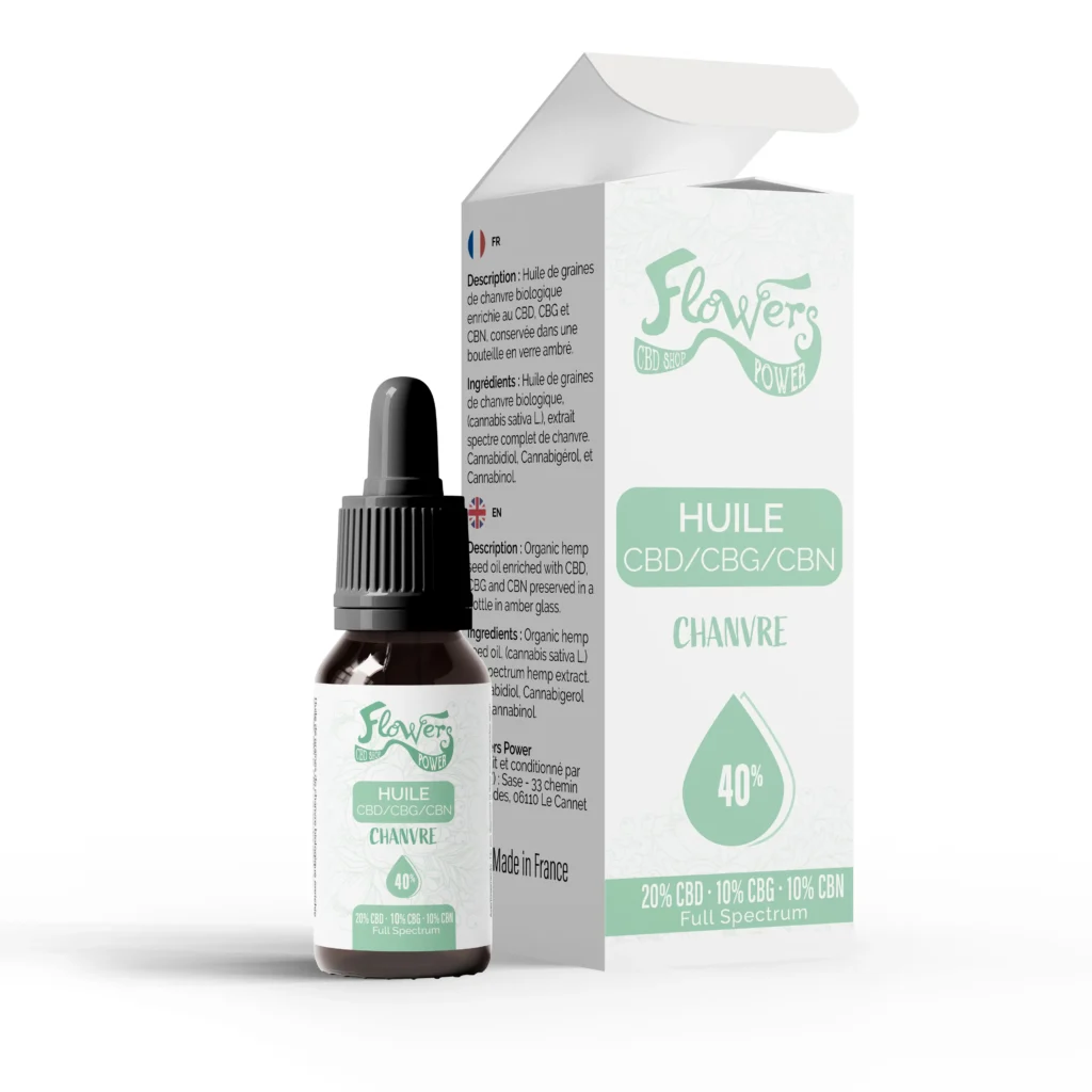 Huile CBD-CBG-CBN 40 % Bio Chanvre