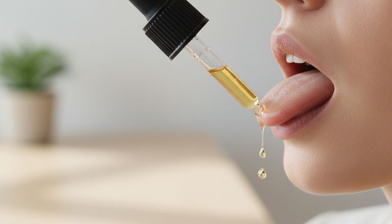 utilisation d’une huile cbd en gouttes sous la langue